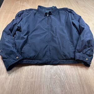 Lyle & Scott Jacket Mens XXL Navy Full Zip Lightweight Casual Coat